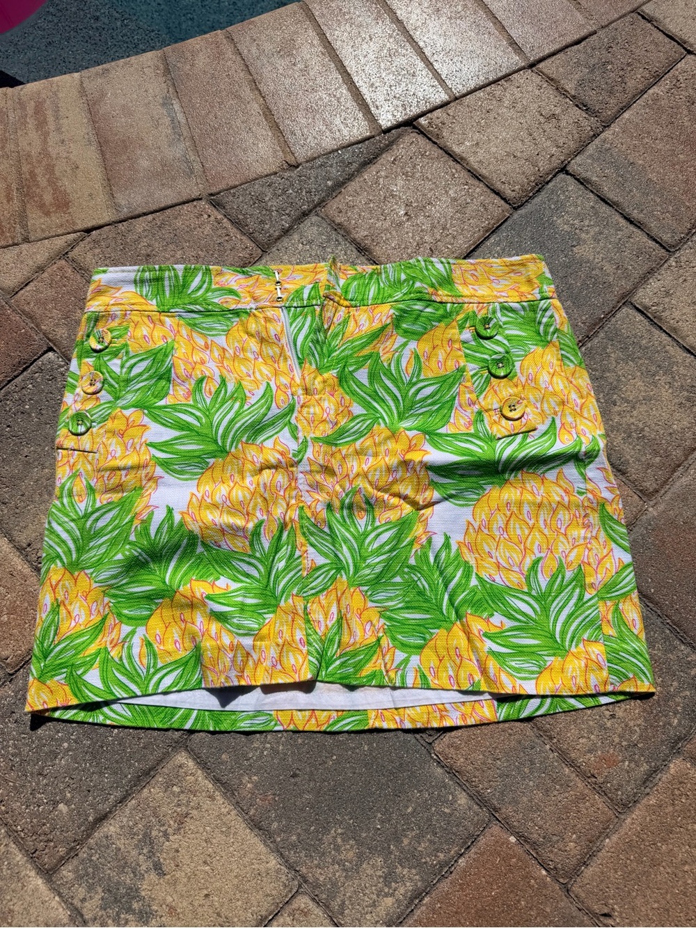 🍍Lilly Pulitzer Courtland Skirt in Going Bananas Pineapple Print – Size 12 🍍